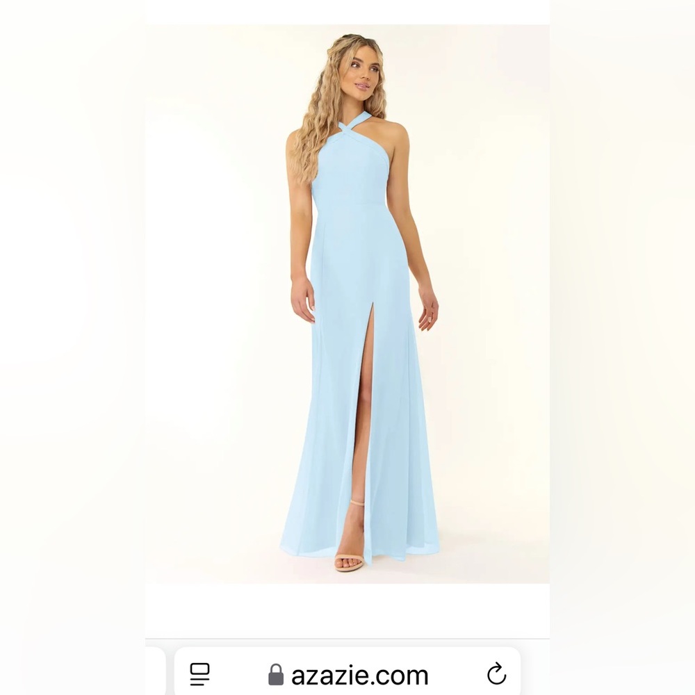 Azazie Sky Blue Gown- Rue